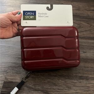 NWT Open Story Burgundy Hardside Mini Case